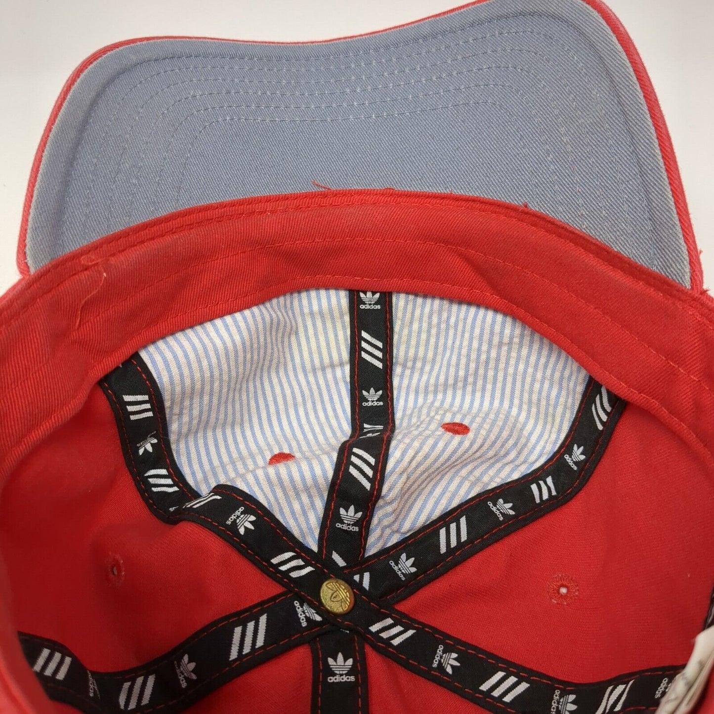 Adidas Slideback Hat Red One Size Adjustable Embroidered Trefoil 6 Panel