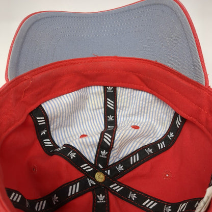 Adidas Slideback Hat Red One Size Adjustable Embroidered Trefoil 6 Panel
