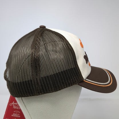 American Needle Trucker Hat Brown OS Waylon Ramblin Man Mesh Back Piping W/Tags
