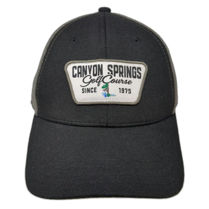 Pukka Snapback Black One Size Canyon Springs Golf Course Mesh Trucker Hat