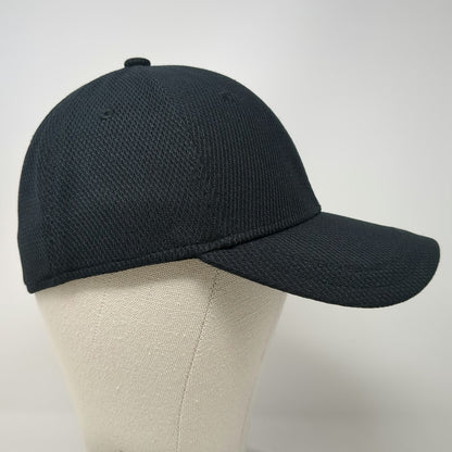 Adidas Baseball Cap Black M Fitted Performance Mesh Climalite Stretch Fit Hat