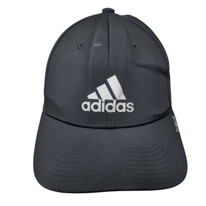 Adidas Climalite Fitted Hat Black Small/Medium Laser Cut Solid 6 Panel
