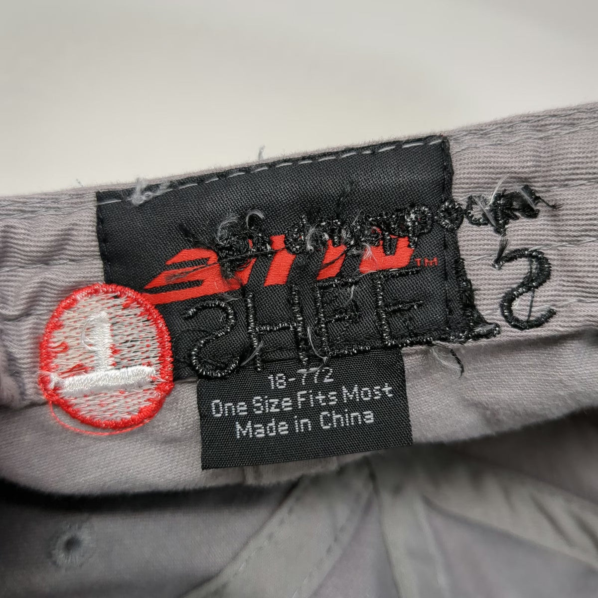 Anvil Baseball Cap Gray Black Red One Size TSheets Summer Camp Hat
