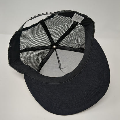 NHP Snapback Trucker Hat Black L/XL Mesh Back Fechheimer Uniforms
