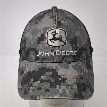John Deere Snapback Mesh Back Trucker Hat Camo One Size Adjustable
