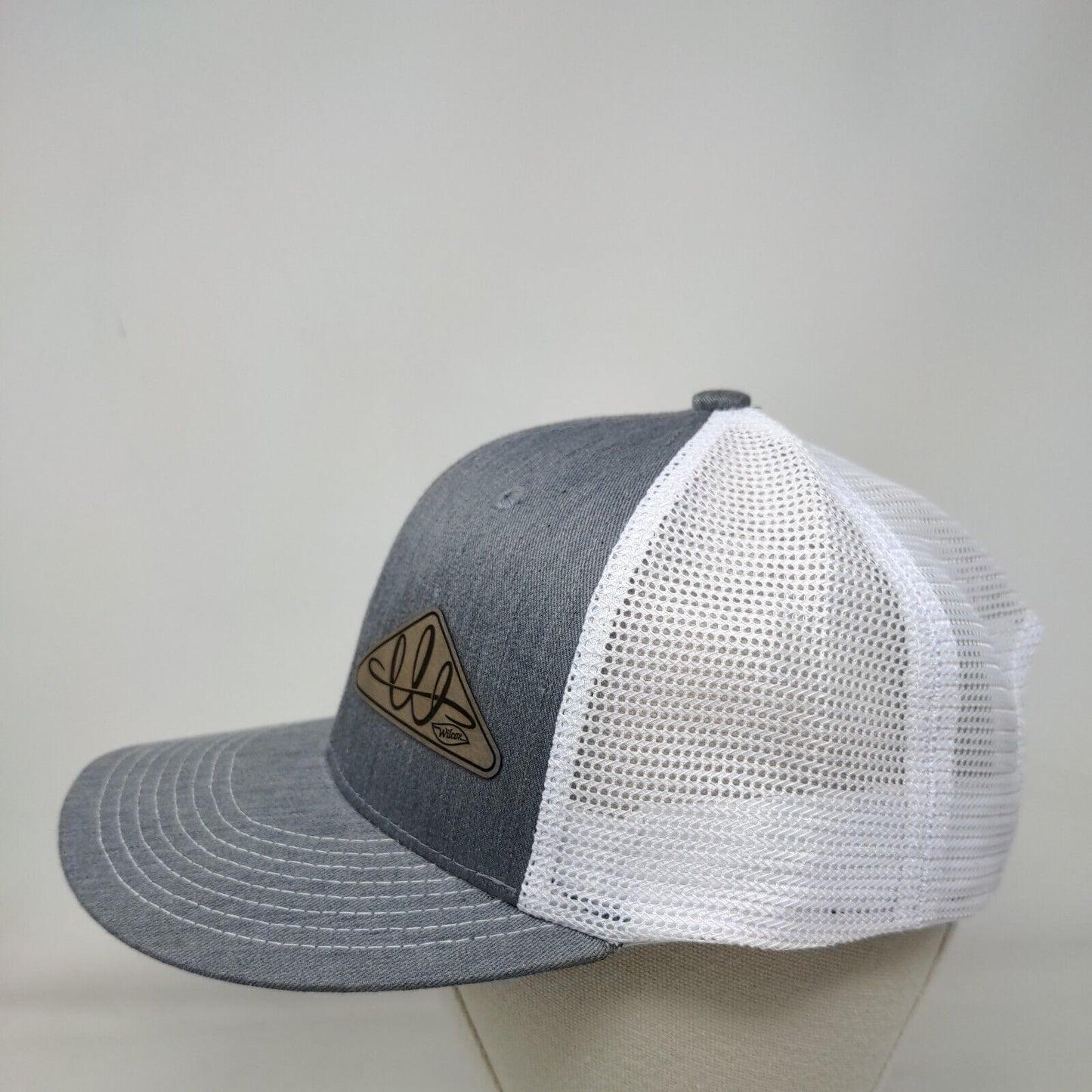 Wilcox Snapback Trucker Hat Gray One Size HCS Adjustable Mesh Back Champro