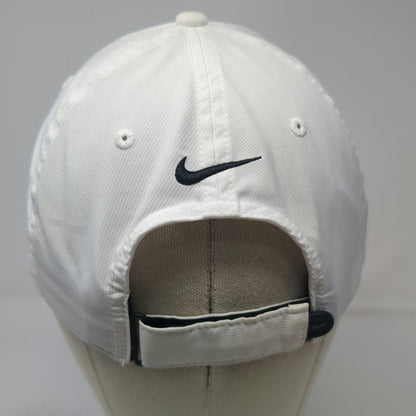 Nike Baseball Cap White One Size Embroidered Swoosh Logo Strapback Golf Hat