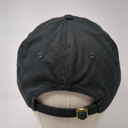 Unbranded Slideback Hat Black One Size Adjustable Embroidered 6 Panel Cotton