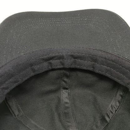 Forteee Baseball Cap Black One Size Slideback Hat Embroidered 6 Panel Curved