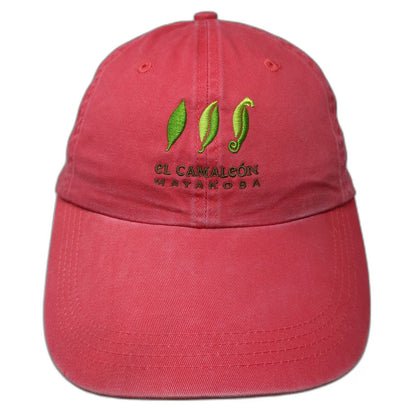 Ahead Baseball Cap Red One Size El Camaleon Mayakoba Golf Course Embroidered Hat