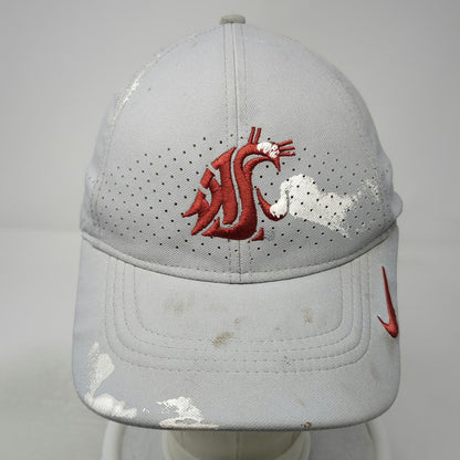 Nike Washington State Cougars NCAA Gray One Size Perforated Strapback Hat Swoosh