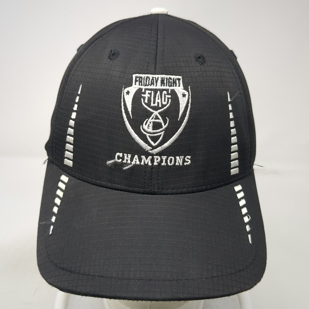 Cap America NFL Friday Night Flag Champions Black One Size Hat Strapback Logo
