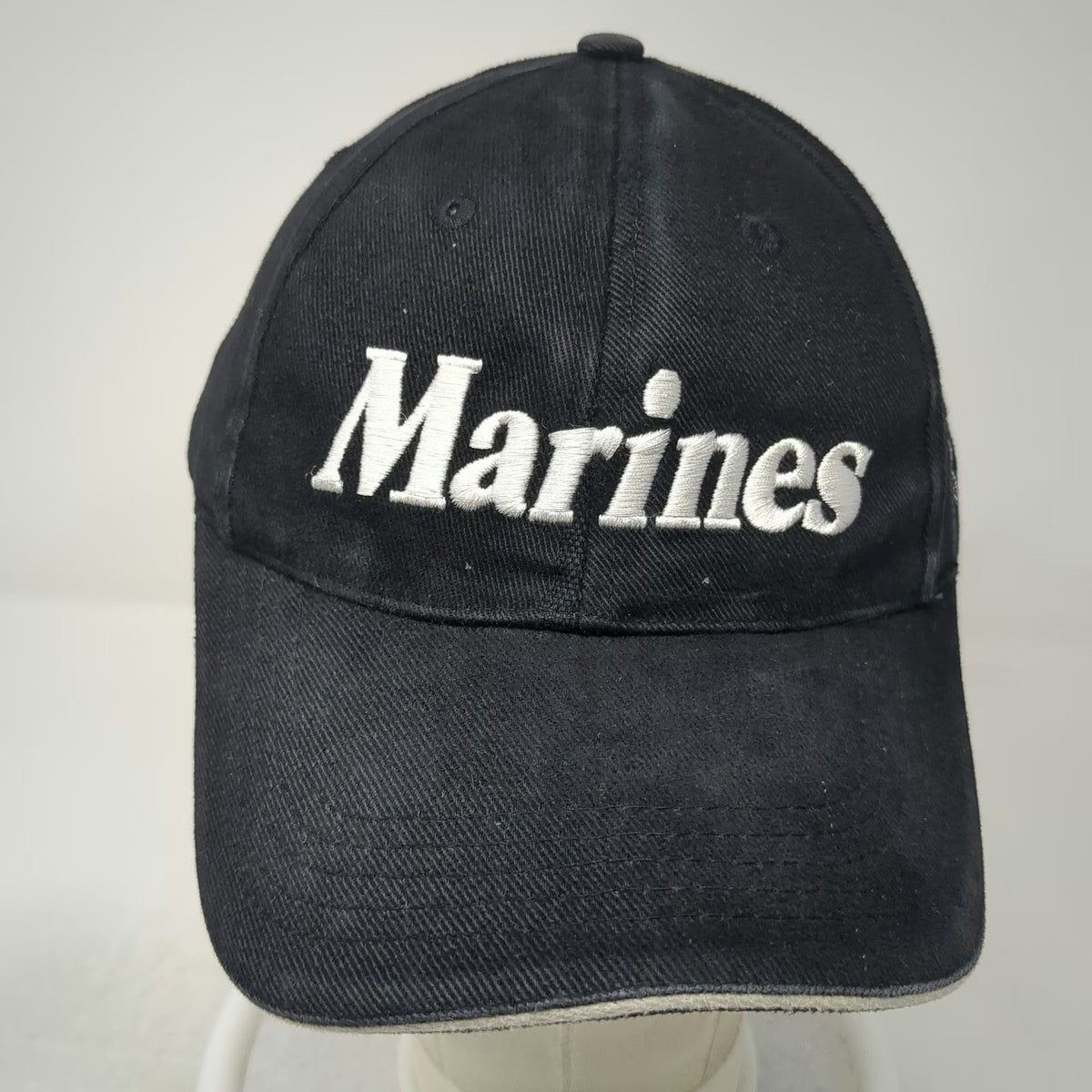 US Marines Baseball Cap Black OS EGA Logo Recruitment USMC Cotton Strapback Hat