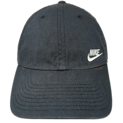 Nike Baseball Cap Blue One Size Adjustable Heritage86 Cotton Slideback Logo Hat