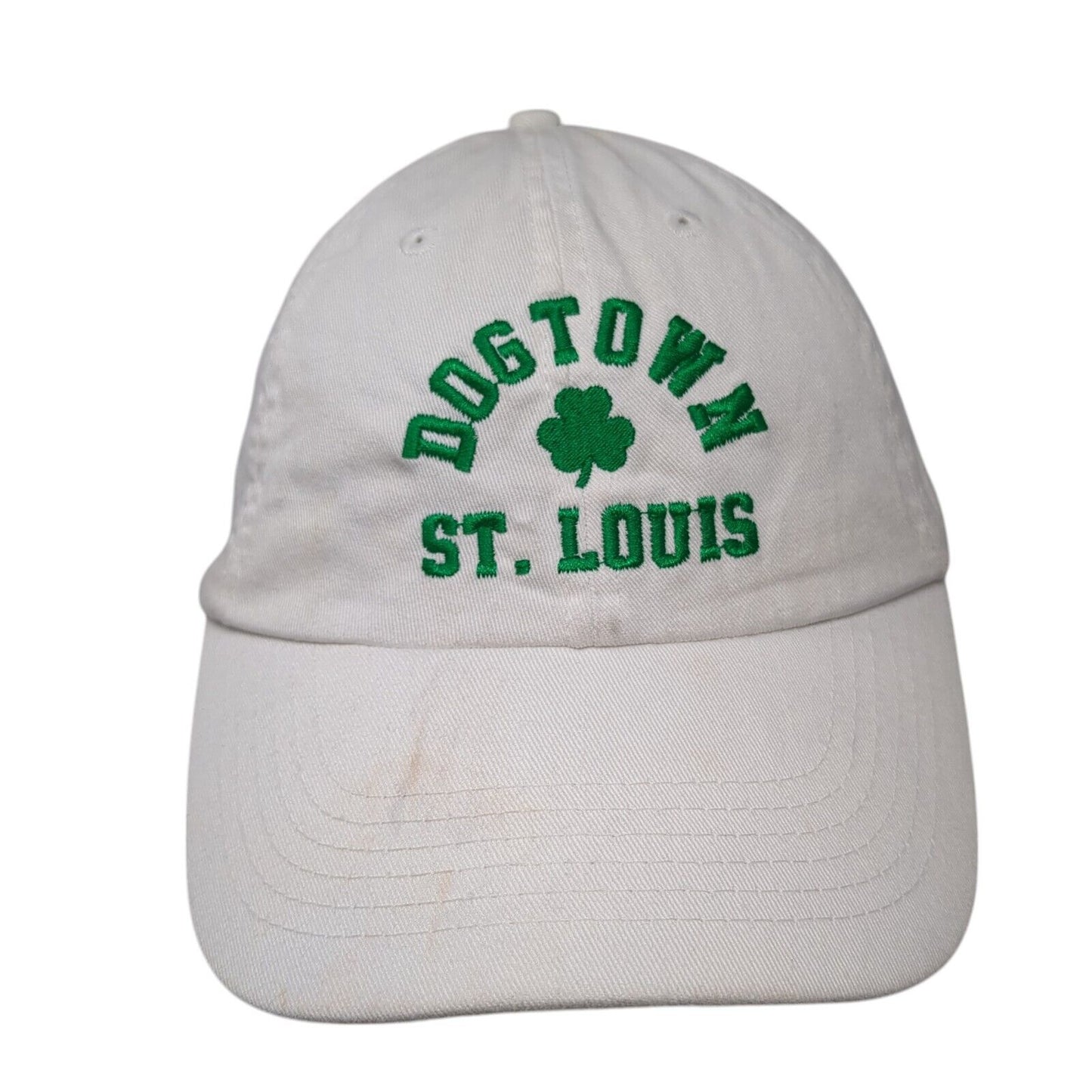 Dogtown St. Louis Slideback Hat White One Size Adjustable Embroidered Cotton