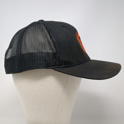 Richardson Trucker Hat Black Orange XL Patients Logo Mesh Snapback