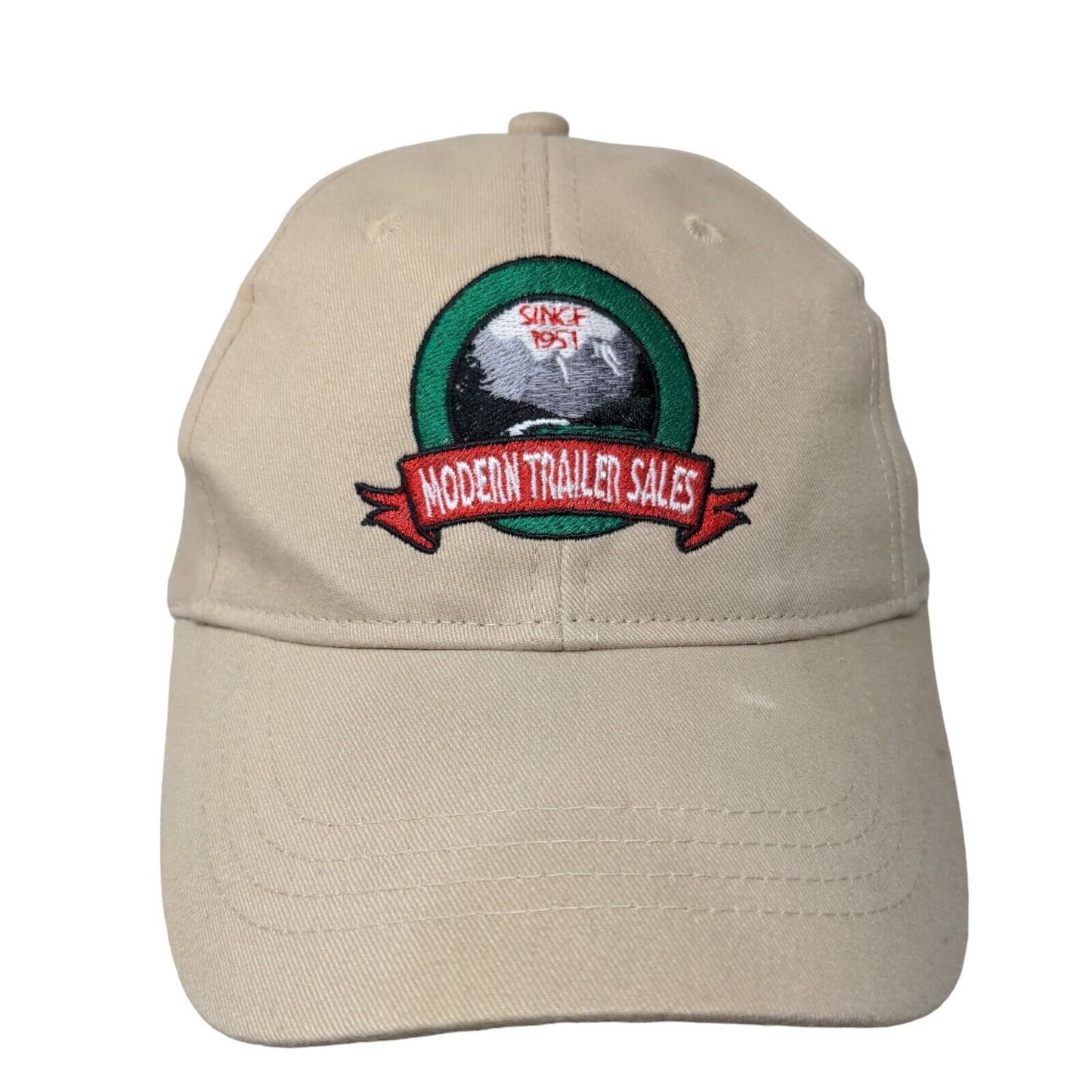 Modern Trailer Sales Boys Strapback Hat Cap Tan Otto Adjustable Embroidered Logo