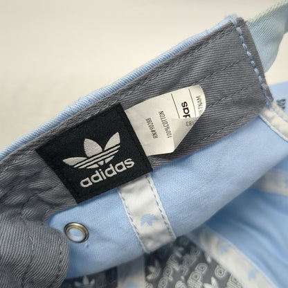 Adidas Baseball Cap Blue One Size Trefoil Embroidered Logo Slideback Cotton Hat