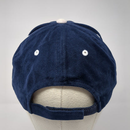 MultAlloy Strapback Hat Blue One Size Adjustable Embroidered Yupoong Cotton