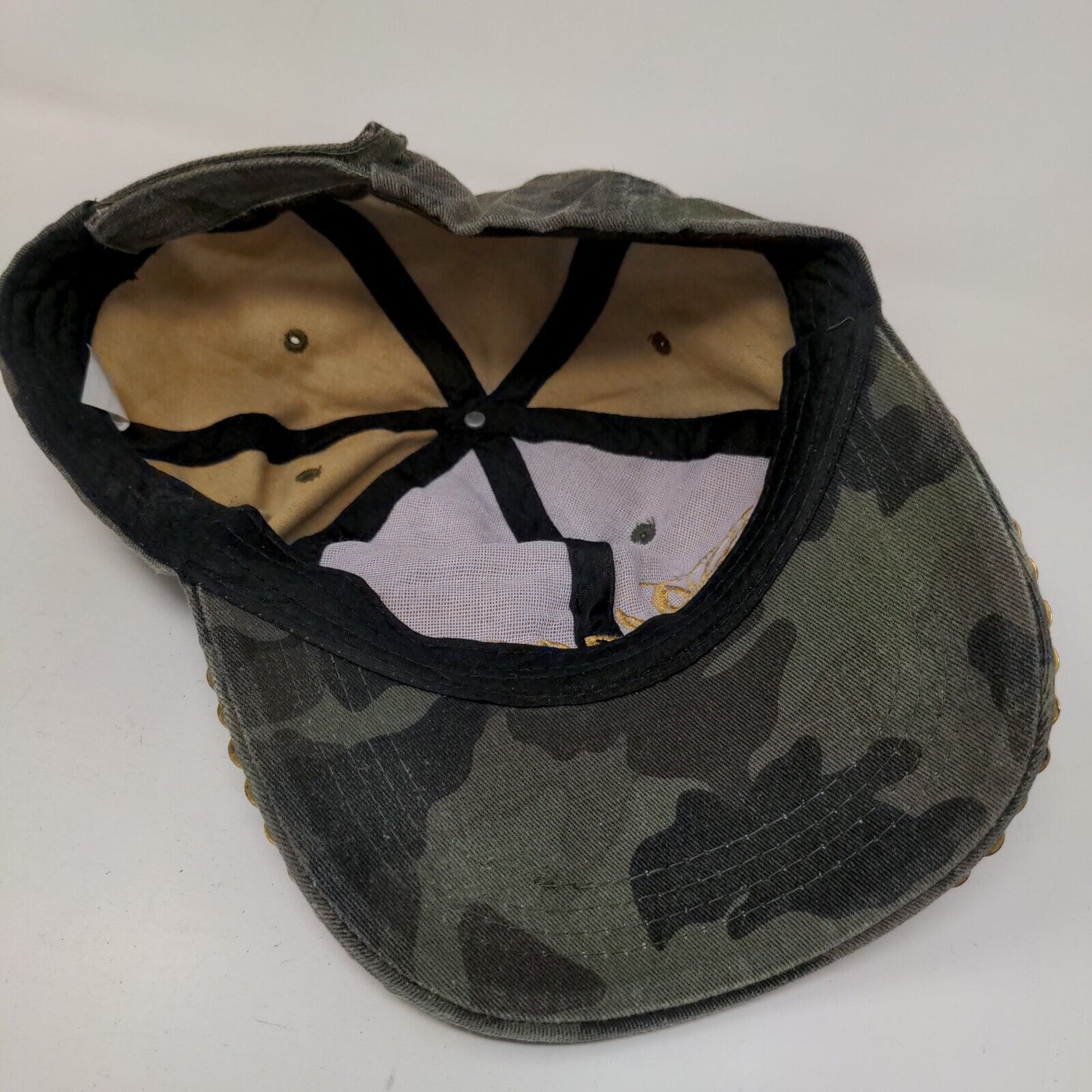 Blessed Strapback Hat Camouflage OSFA Bling Studded Embroidered 6 Panel