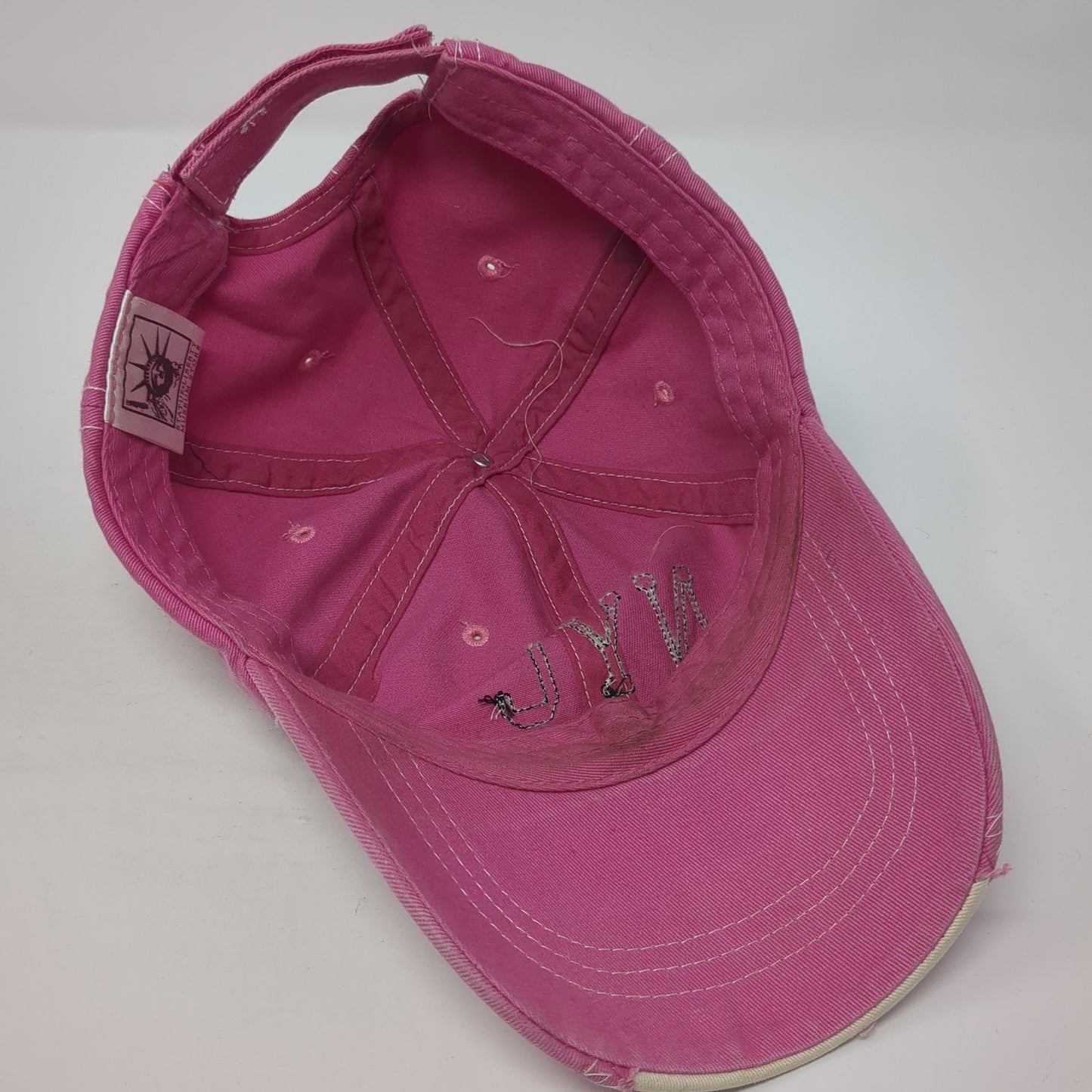 NYC Statue of Liberty Strapback Hat Pink One Size Adjustable Outdoor