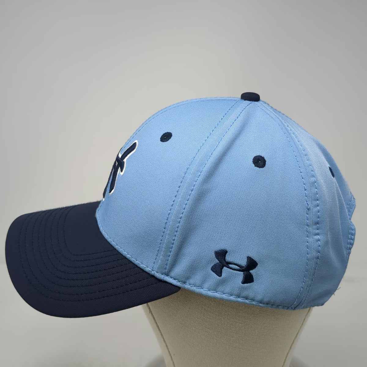 Under Armour Baseball Cap Blue XL Strapback Tigers NT Logo Hat HeatGear
