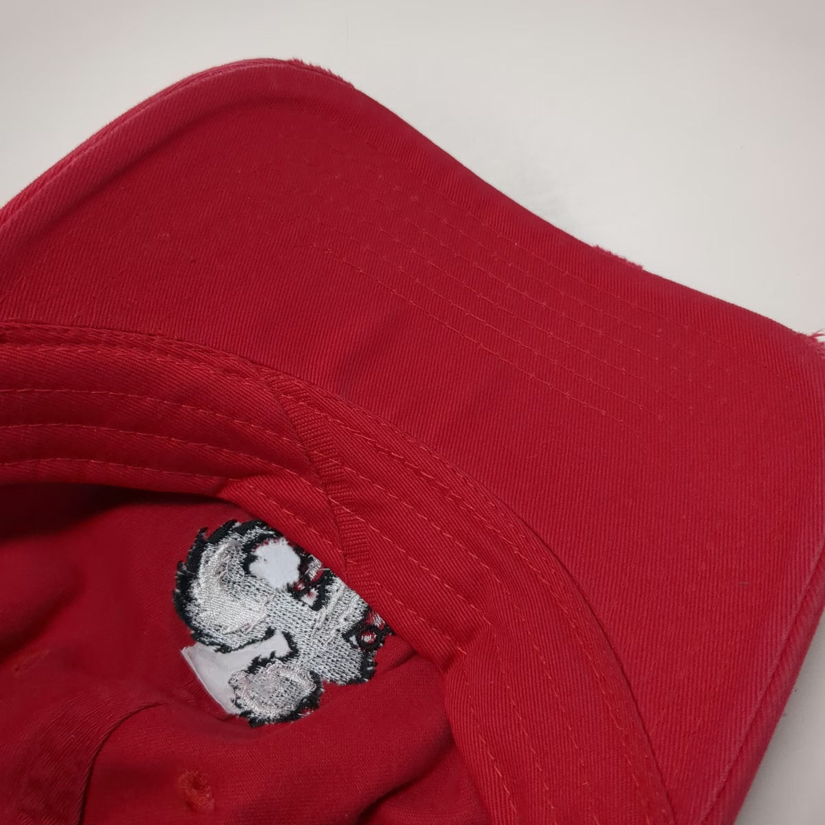 Otto Baseball Cap Red One Size Skunk Mascot Stinker Stores Boxer Embroidered Hat