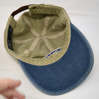 Alternative Headwear Baseball Cap Beige Blue OSFM Slideback Micron Hat Cotton