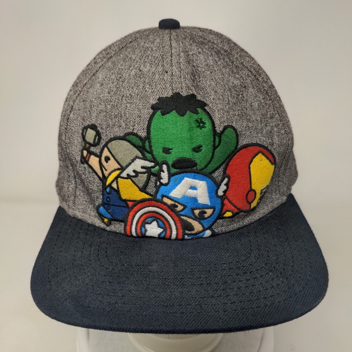 Marvel Heroes Chibi Snapback Hat Multi OSFM Embroidered Colorblock
