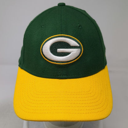 Green Bay Packers NFL New Era Hat Green Yellow L Stretch Fit 39THIRTY Logo Cap