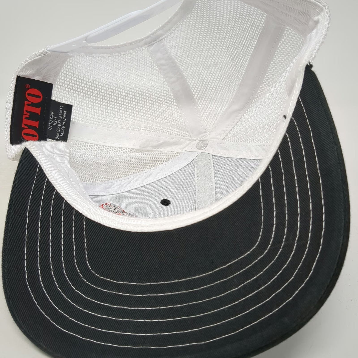 Otto Trucker Hat Black One Size Mesh Back Snapback RB Bass Outdoors Fishing Bass
