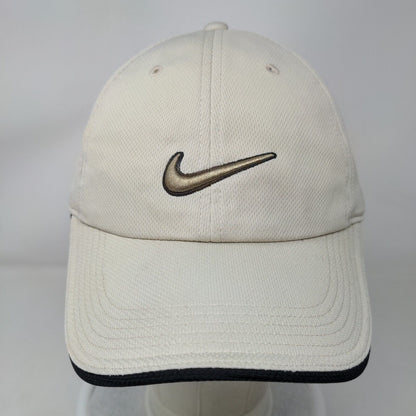 Nike Golf Strapback Hat Tan OSFM Adjustable Embroidered Swoosh 6 Panel