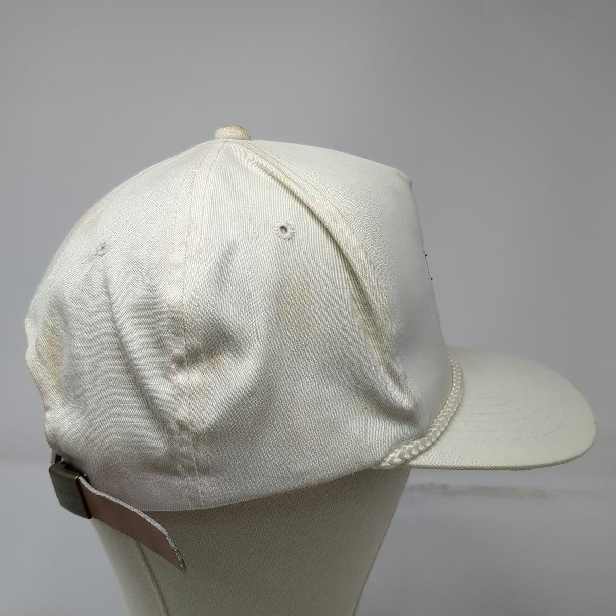 YoungAn Hat 5 Panel White One Size PVI Water Heaters Boilers Rope Leather Strap