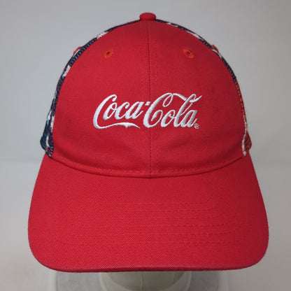 Coca-Cola Snapback Trucker Hat Multicolor OS Adjustable Patriotic Mesh Back