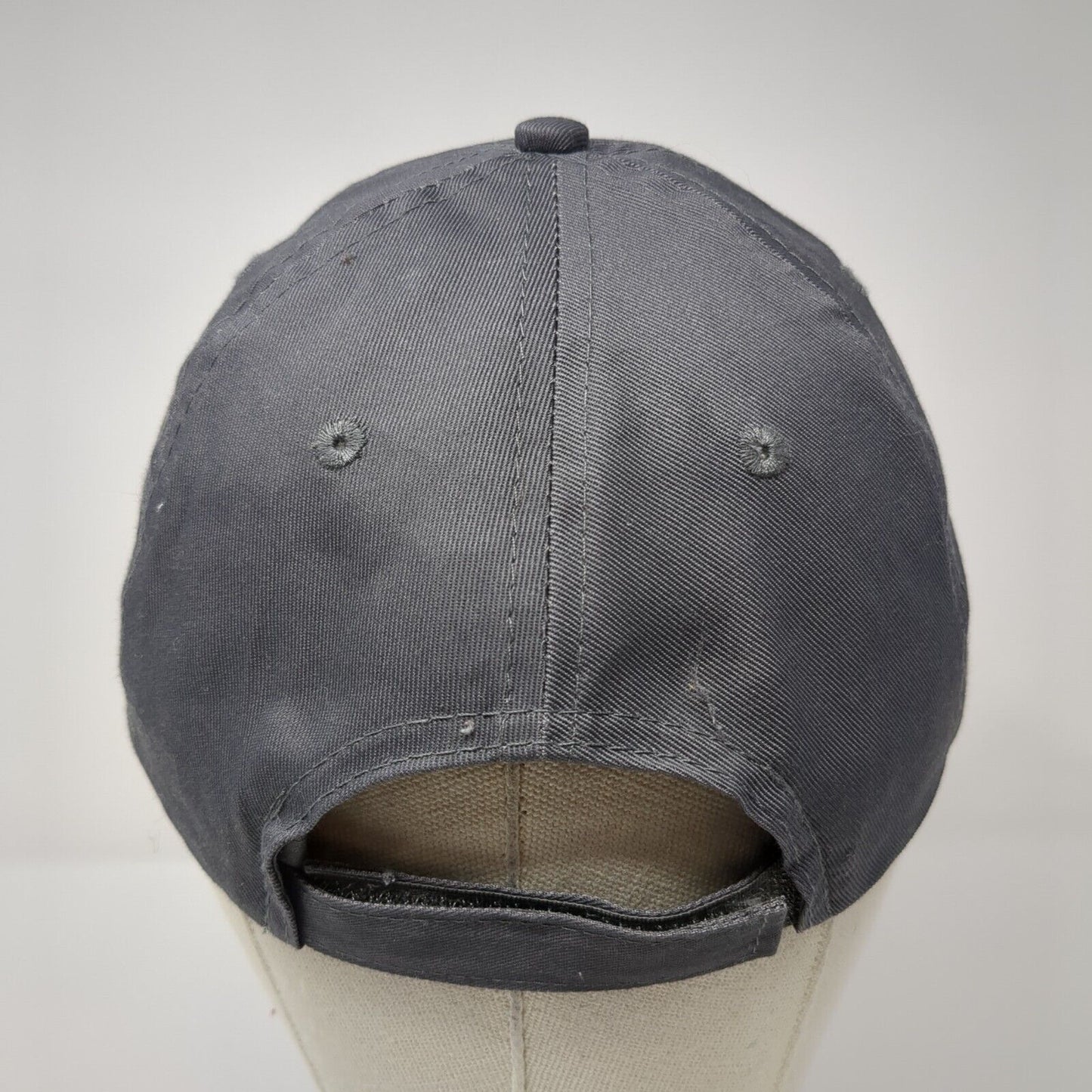 Blue Stone Strapback Hat Gray One Size Adjustable Embroidered Port & Company