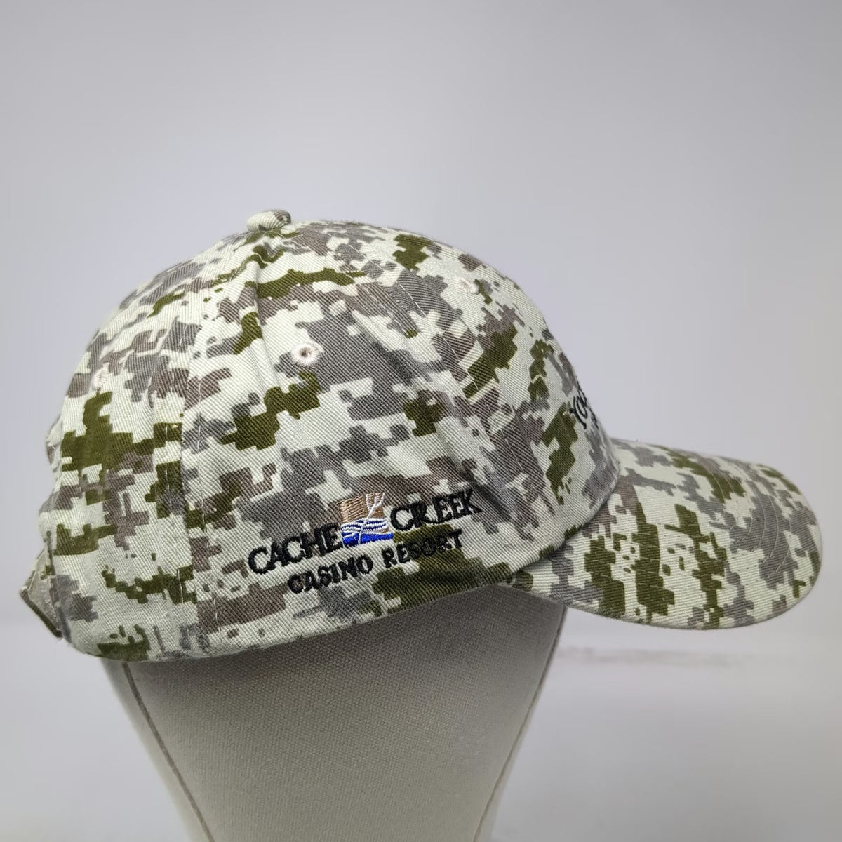Imperial Baseball Cap Beige OS Yocha Dehe Golf Club Camo Hat Cache Creek Casino