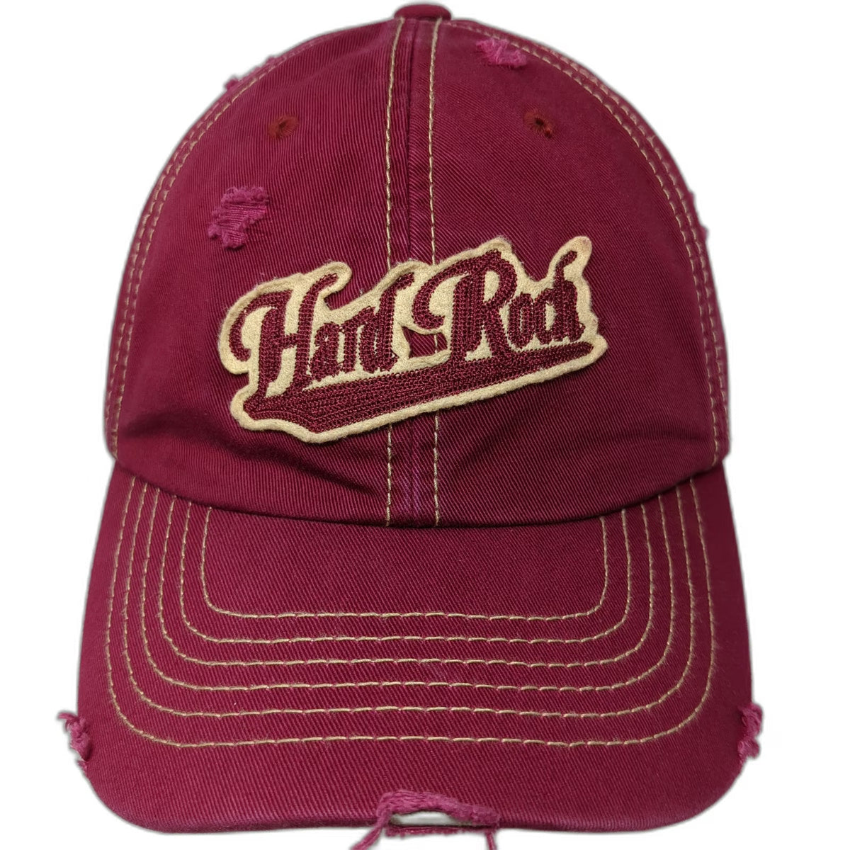 Hard Rock Cafe Baseball Cap Red One Size Honolulu Embroidered Slideback Hat