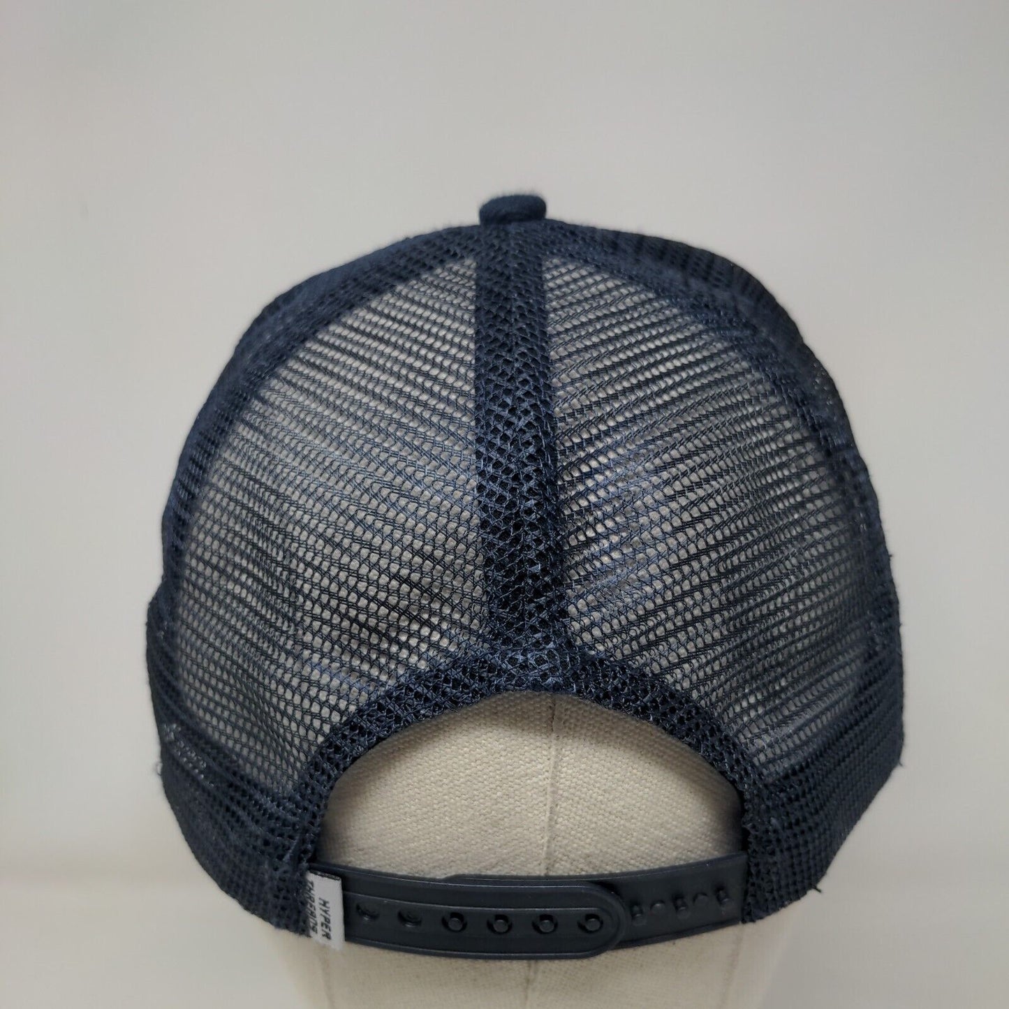 Hyperthreads Snapback Mesh Back Trucker Hat Blue One Size Embroidered