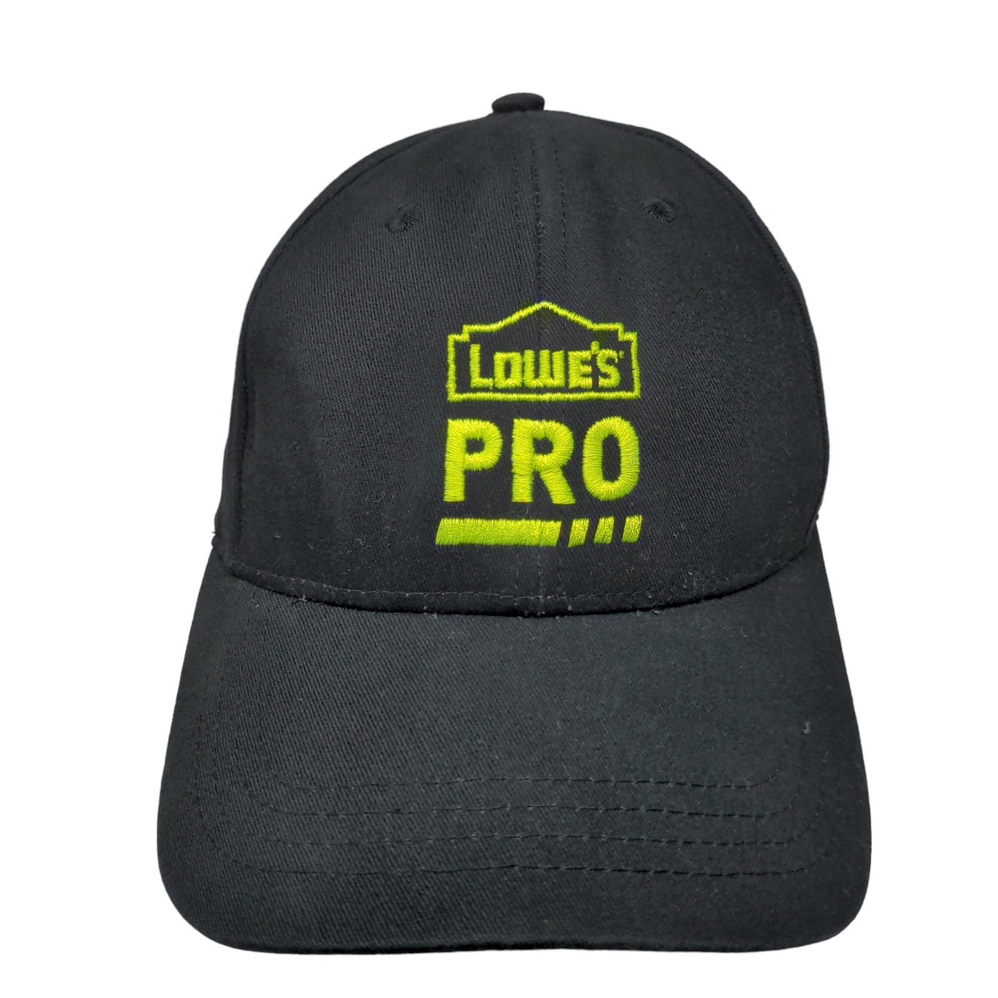 Cap America Men's Strapback Hat Black Lowe's Pro Embroidered Logo