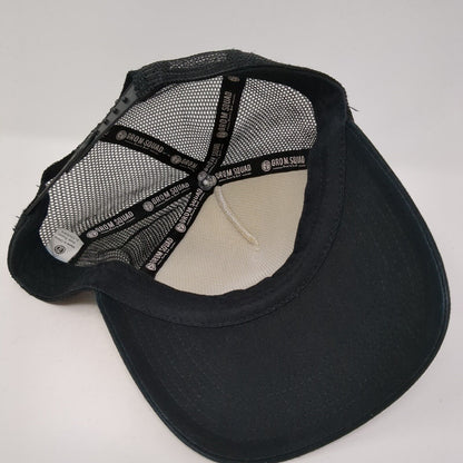 Peace Love Music Snapback Trucker Hat Black Youth 5-10 Years Mesh Back