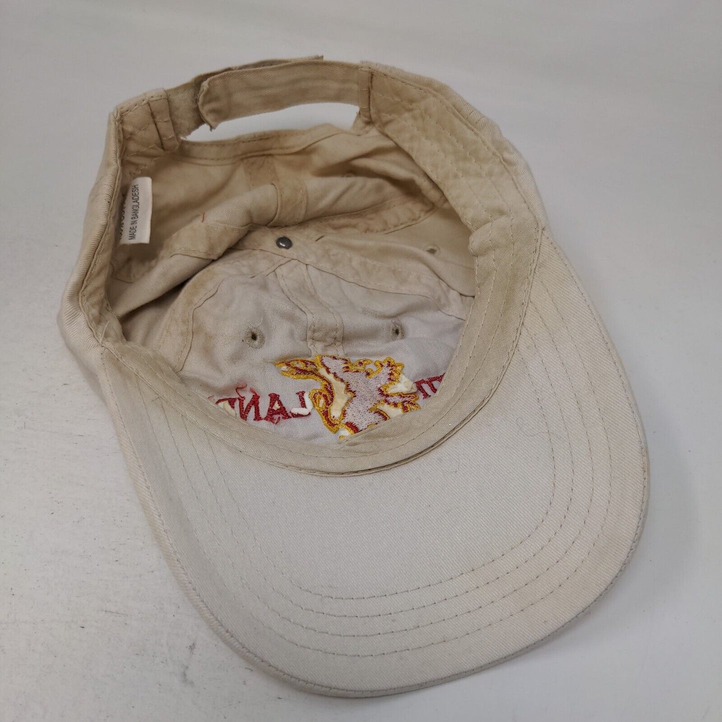 Scotland Lion Strapback Hat Tan One Size Embroidered Adjustable 6 Panel