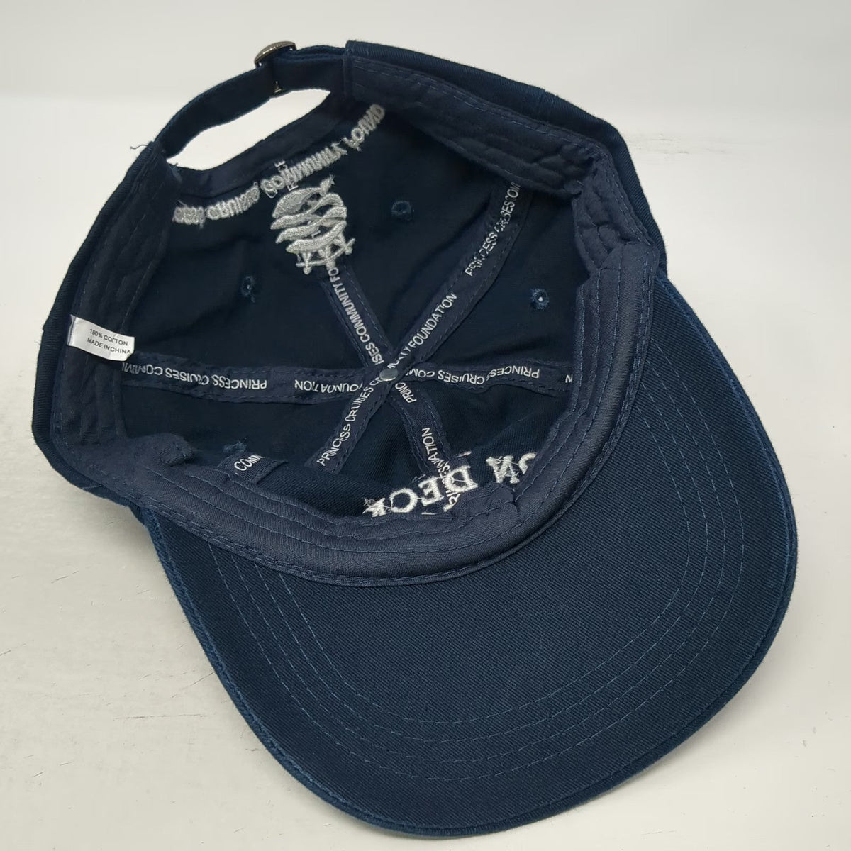 Princess Cruises On Deck For The Cure Blue Baseball Cap One Size Hat Embroidered