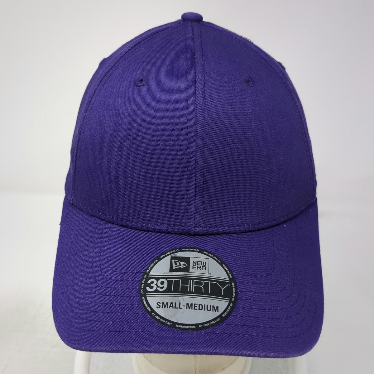 New Era Baseball Cap Purple M Stretch Fit 39THIRTY Blank Structured 6 Panel Hat