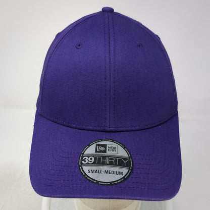 New Era Baseball Cap Purple M Stretch Fit 39THIRTY Blank Structured 6 Panel Hat