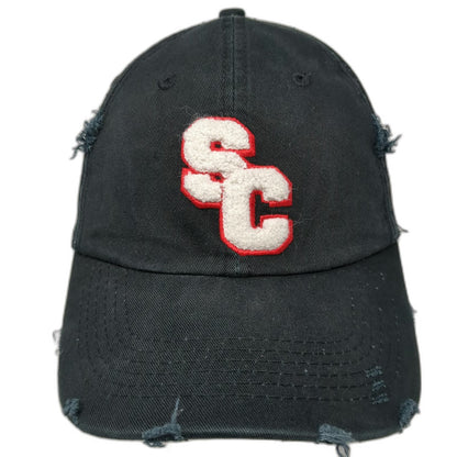 Head To Toe Baseball Cap Black One Size Chenille Patch Sport Clips Frayed Hat