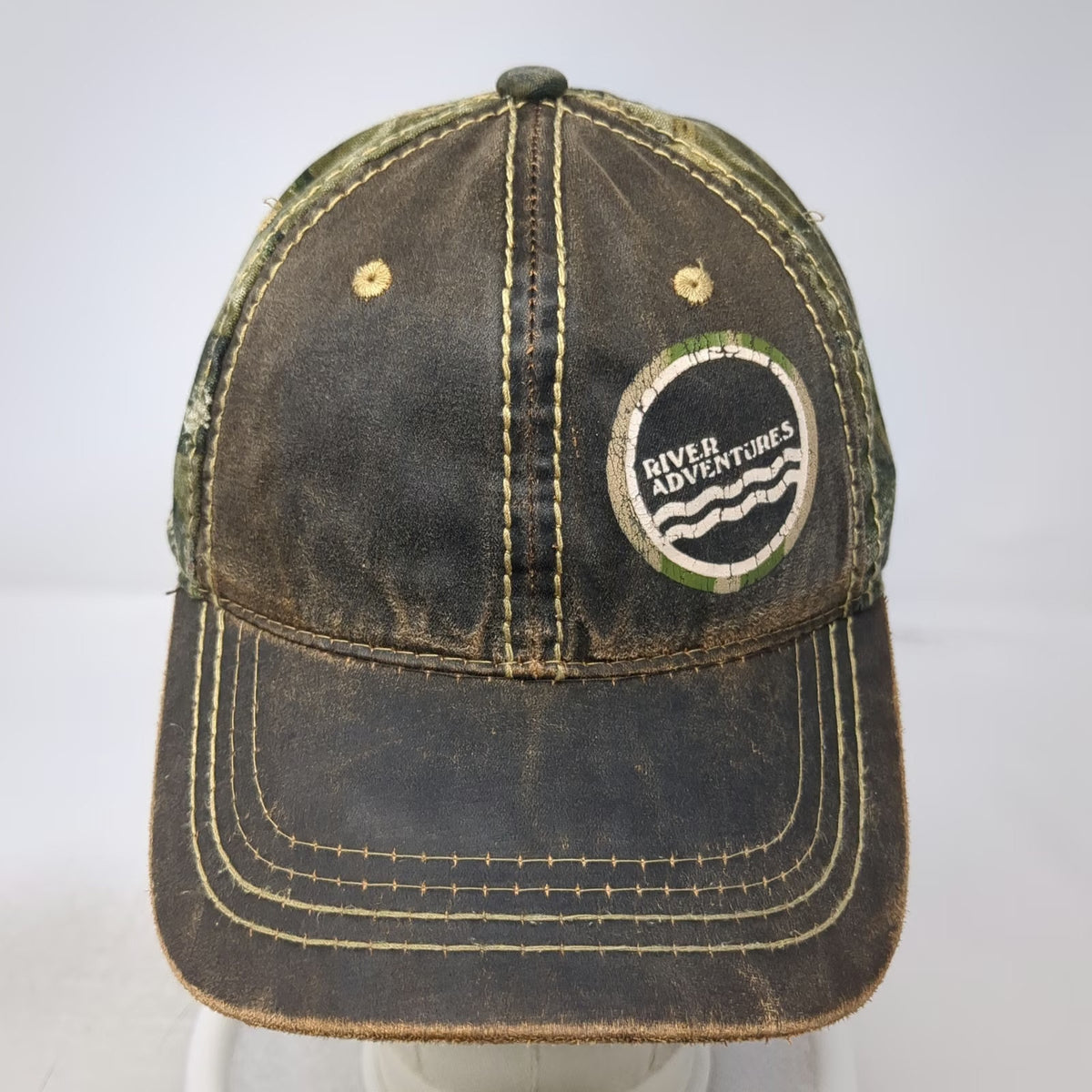 Port Authority Baseball Cap Brown One Size Camo Strapback River Adventures hat
