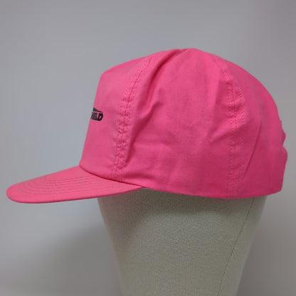 Deflecta-Shield 5 Panel Pink One Size Snapback Hat Printed Logo Mesh Support
