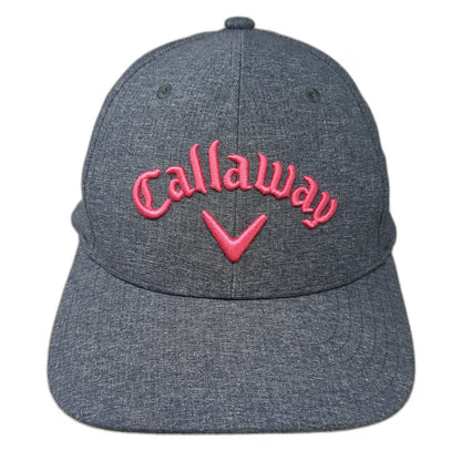 Callaway Baseball Cap Gray One Size Pink Odyssey Logo Golf Curved Adjustable Hat