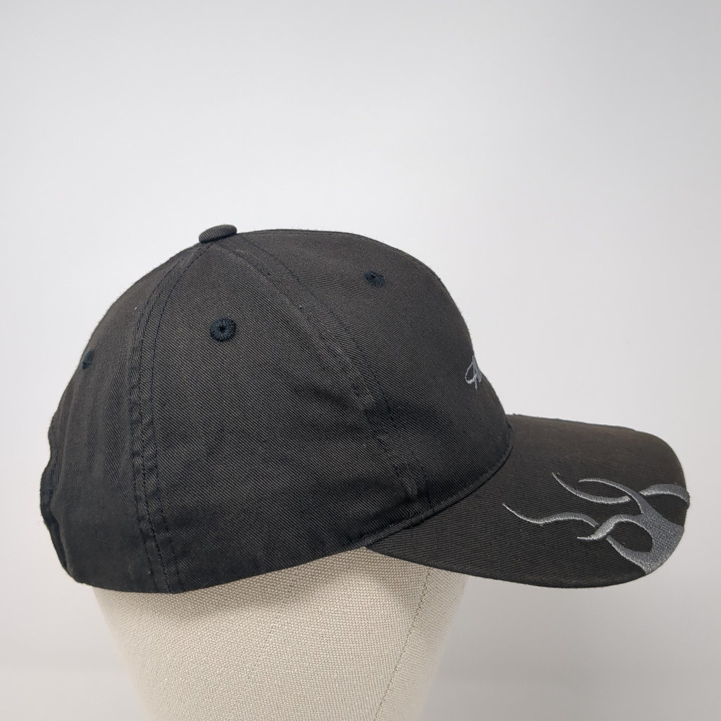 Air Maui Strapback Hat Black One Size Solid Embroidered Port Authority