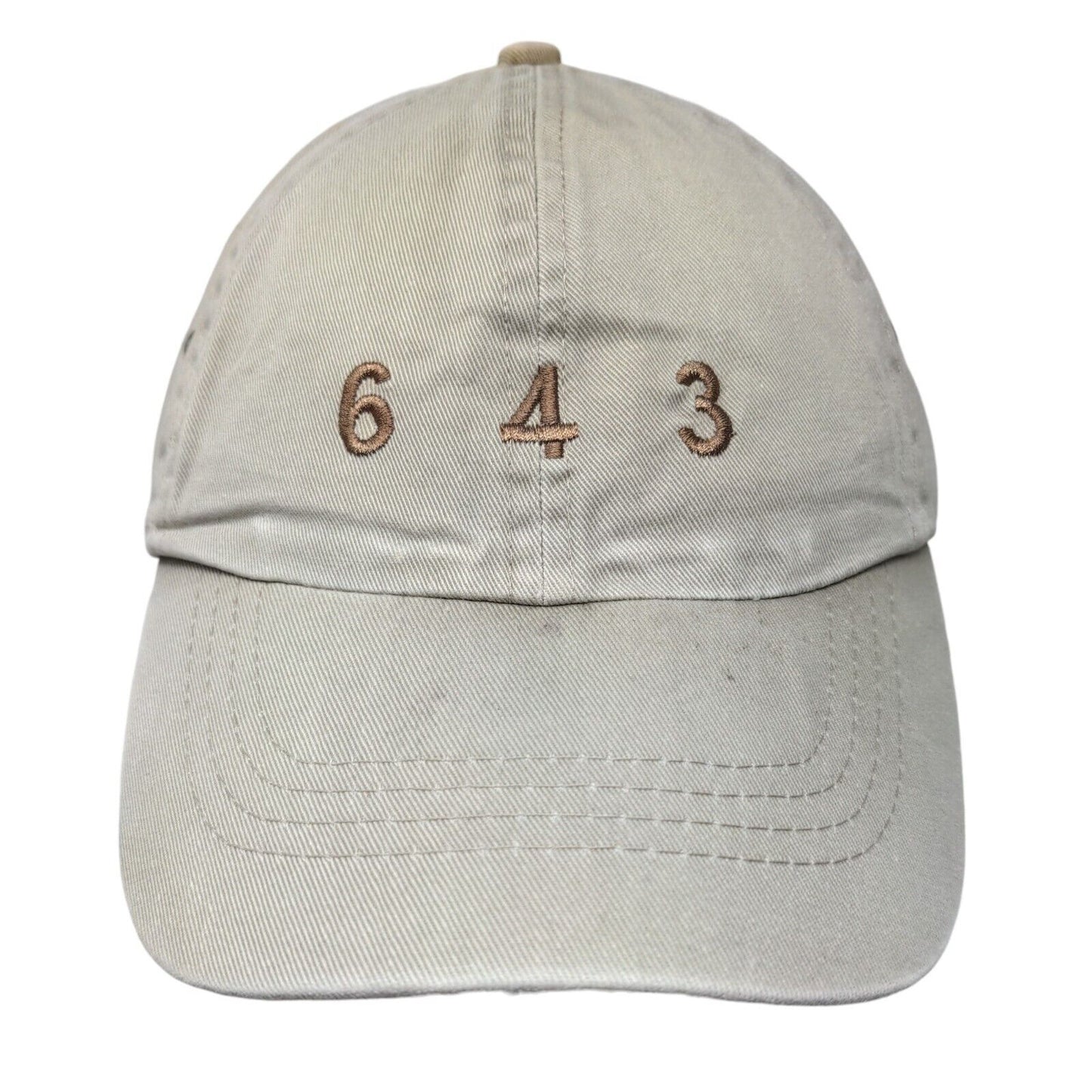 643 Slideback Hat Tan One Size Adjustable Embroidered Port & Company Cotton